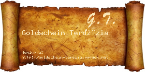Goldschein Terézia névjegykártya